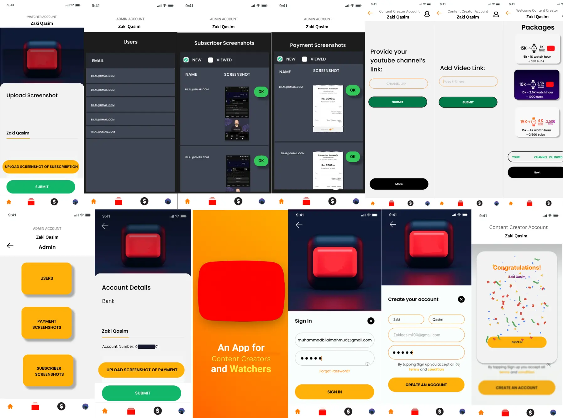 Android subscription task exchange app screenshot