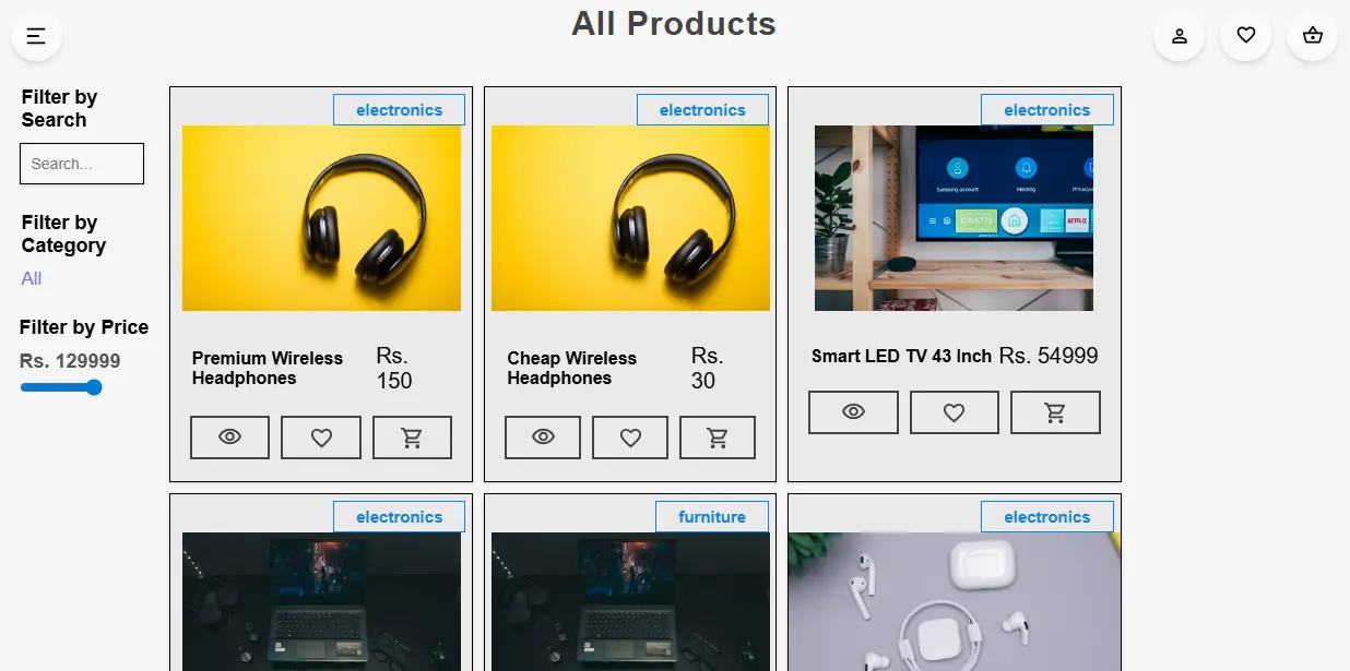TechNest e-commerce app screenshot